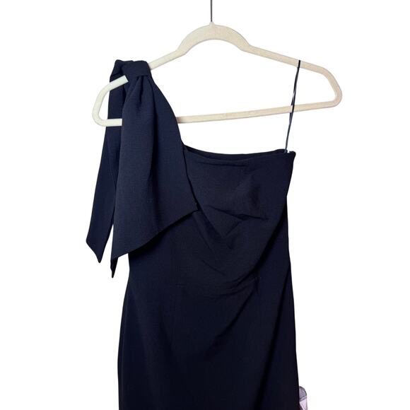 Dress the Population Tiffany One-Shoulder Midi Dress black sz S NEW - Picture 15 of 16